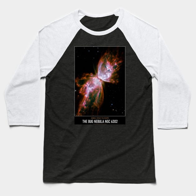 High Resolution Astronomy The Bug Nebula NGC 6302 Baseball T-Shirt by tiokvadrat